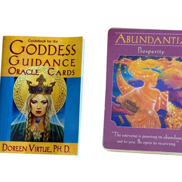 Goddess Guidance Oracle Cards Doreen Virtue OOP 44 Deck & Book Gilded - Picture 4 of 7